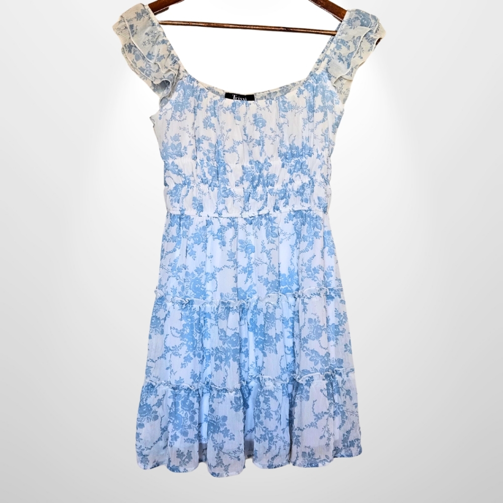 Trixie mini dress, Size Small in Light Blue
